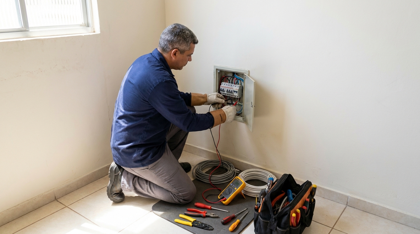 Eletricista em atendimento residencial em São Luís-MA